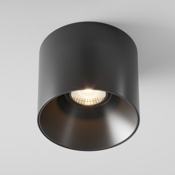 Spot LED aplicat Alfa negru Maytoni, D12, 25W