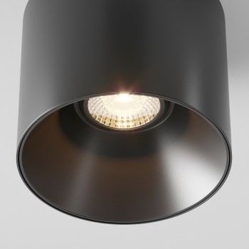 Spot LED aplicat Alfa negru Maytoni, D12, 25W
