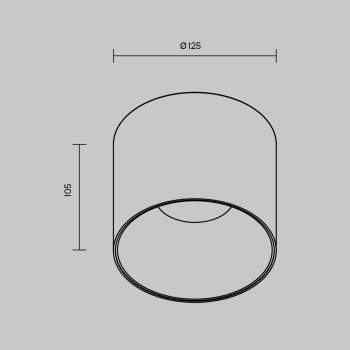 Spot LED aplicat Alfa negru Maytoni, D12, 25W
