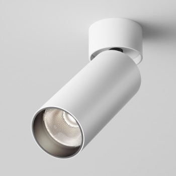 Spot LED aplicat Focus alb Maytoni, D5, 12W, H16, 4000K, dimabil