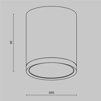 Spot aplicat Hoop alb Maytoni, D8, 1xGX53, H10