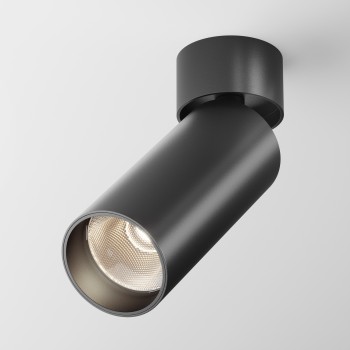Spot LED aplicat Focus negru Maytoni, D5, 12W, H16, 3000K, dimabil