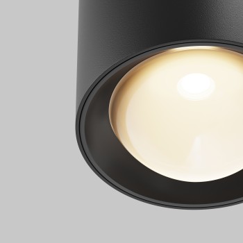 Spot LED aplicat Lens negru Maytoni, D9, 15W