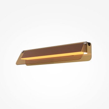 Aplică de perete LED Flat negru Maytoni, L43, amber