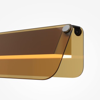 Aplică de perete LED Flat negru Maytoni, L43, amber