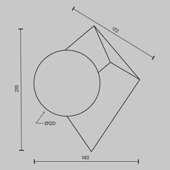 Aplică de perete Cubeo platinum Maytoni, L14