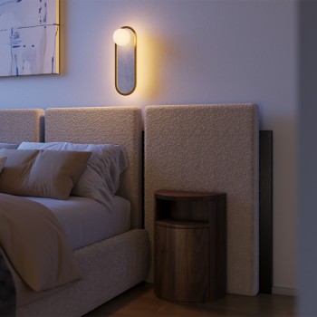 Aplică de perete LED Perlamour alamă Maytoni, L13, H33