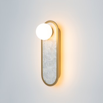 Aplică de perete LED Perlamour alamă Maytoni, L13, H33