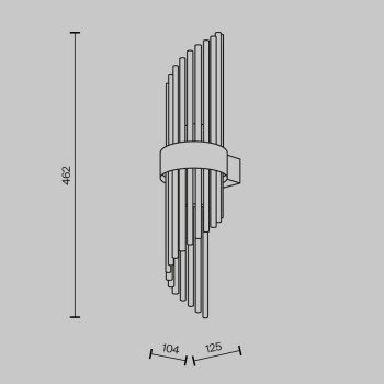 Aplică de perete Frame auriu Maytoni, L12