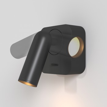 Aplică de perete LED Mirax negru Maytoni, L6, H8, 3000K