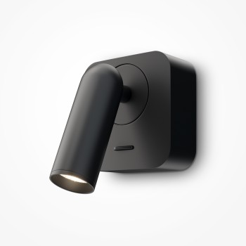 Aplică de perete LED Mirax negru Maytoni, L6, H8, 3000K