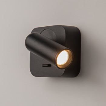 Aplică de perete LED Mirax negru Maytoni, L6, H8, 3000K