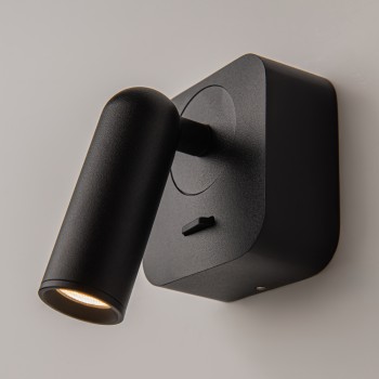 Aplică de perete LED Mirax negru Maytoni, L6, H8, 3000K