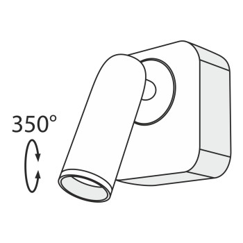Aplică de perete LED Mirax alb Maytoni, L6, H8, 3000K