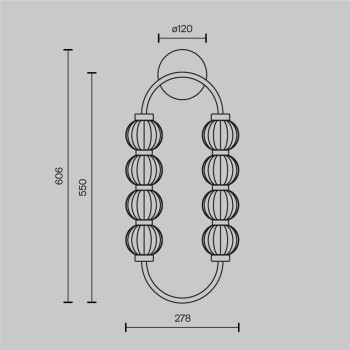 Aplică de perete LED Amulet auriu Maytoni, L14, H61