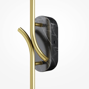 Aplică de perete LED Renaissance negru Maytoni, L9, brass