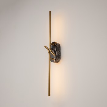 Aplică de perete LED Renaissance negru Maytoni, L9, brass