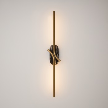 Aplică de perete LED Renaissance negru Maytoni, L9, brass