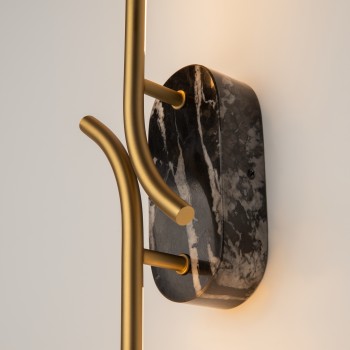 Aplică de perete LED Renaissance negru Maytoni, L9, brass