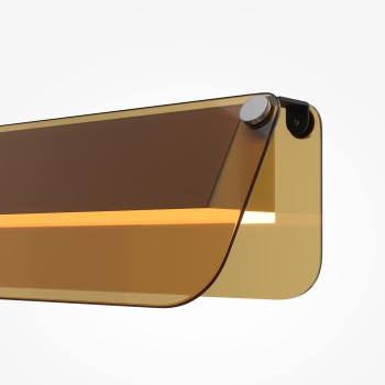 Aplică de perete LED Flat negru Maytoni, L30, amber
