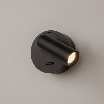 Aplică de perete LED Mirax negru Maytoni, L6, H8, l7