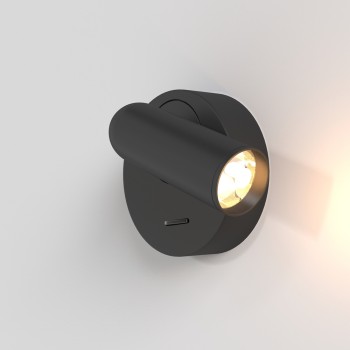 Aplică de perete LED Mirax negru Maytoni, L6, H8, l7