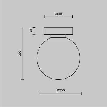 Aplică de perete Basic form negru Maytoni, L23