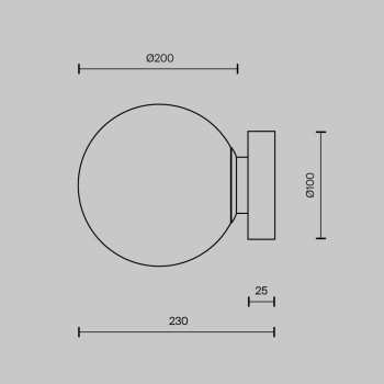 Aplică de perete Basic form auriu Maytoni, L23