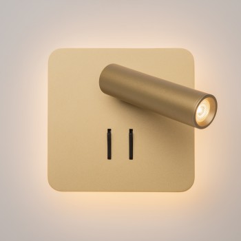 Aplică de perete LED auriu mat Maytoni, L13