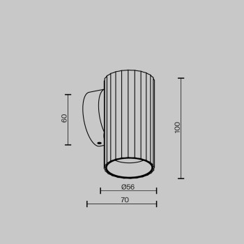 Aplică de perete Calipso alb Maytoni, L7, H10
