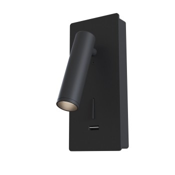 Aplică de perete LED Mirax negru Maytoni, L6, H19