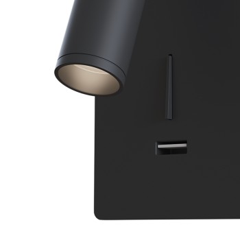 Aplică de perete LED Mirax negru Maytoni, L6, H19