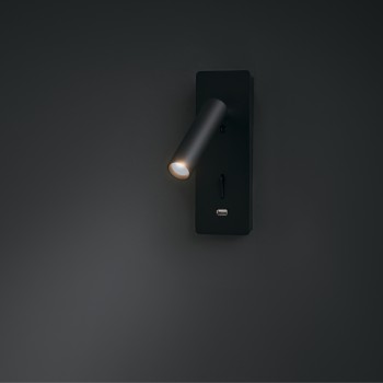 Aplică de perete LED Mirax negru Maytoni, L6, H19