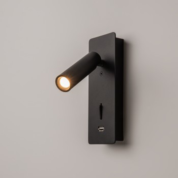 Aplică de perete LED Mirax negru Maytoni, L6, H19