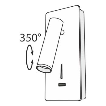 Aplică de perete LED Mirax negru Maytoni, L6, H19