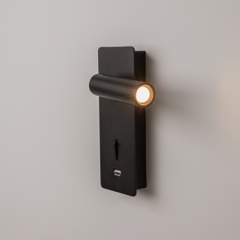 Aplică de perete LED Mirax negru Maytoni, L6, H19