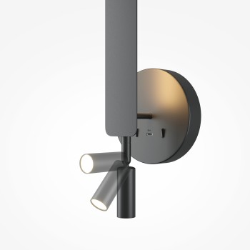 Aplică de perete LED Combo negru Maytoni, L10