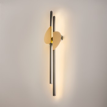 Aplică de perete LED Skyline negru Maytoni, L6, brass