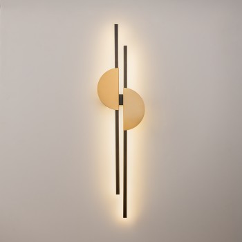 Aplică de perete LED Skyline negru Maytoni, L6, brass