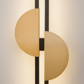 Aplică de perete LED Skyline negru Maytoni, L6, brass