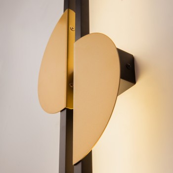 Aplică de perete LED Skyline negru Maytoni, L6, brass