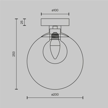 Aplică de perete Basic form auriu Maytoni, L25