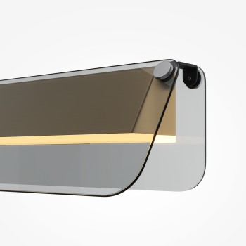 Aplică de perete LED Flat negru Maytoni, L43, grey