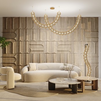 Lampadar LED Golden Cage auriu Maytoni, H155