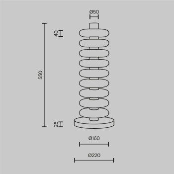 Lampadar LED Nuvem maro Maytoni, H55