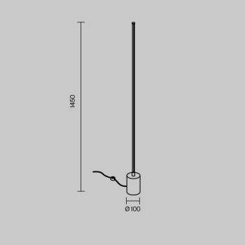 Lampadar LED Flow negru Maytoni, H145