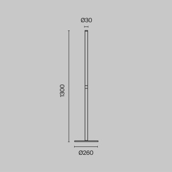 Lampadar LED Ray negru Maytoni, H130