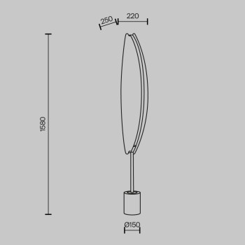 Lampadar LED Breeze alamă Maytoni, H158