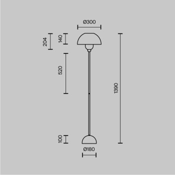 Lampadar Memory negru Maytoni, H139