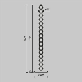 Lampadar LED Amulet auriu Maytoni, H132